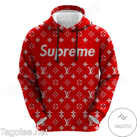 louis vuitton red monogram hoodie.